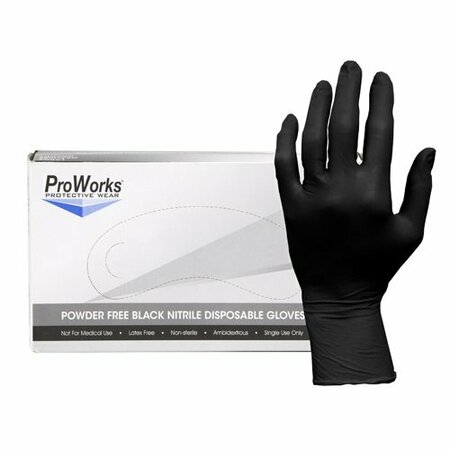 HOSPECO ProWorks, Nitrile Disposable Gloves, 3 mil Palm Thickness, Nitrile, Powder-Free, S, 100 PK GL-N115FS